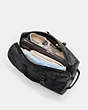 COACH®,VENTURER BAG IN SIGNATURE CANVAS WITH TRAVEL PATCHES,pvc,X-Large,Gunmetal/Mahogany Multi,Inside View, Top View
