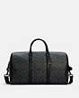 COACH®,VENTURER BAG IN SIGNATURE CANVAS,pvc,X-Large,Gunmetal/Charcoal/Black,Front View