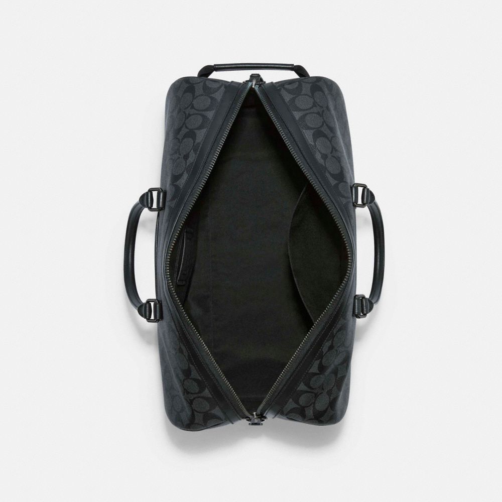 COACH®,VENTURER BAG IN SIGNATURE CANVAS,X-Large,Gunmetal/Charcoal/Black,Inside View,Top View