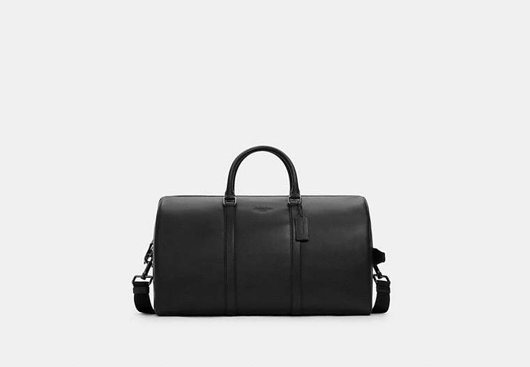 COACH®,VENTURER BAG,Leather,Gunmetal/Black,Front View