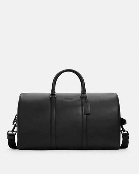 COACH®,VENTURER BAG,Leather,Gunmetal/Black,Front View