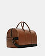 COACH®,VENTURER BAG,Leather,Gunmetal/Saddle,Angle View