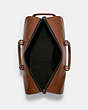 COACH®,VENTURER BAG,Leather,Gunmetal/Saddle,Inside View,Top View