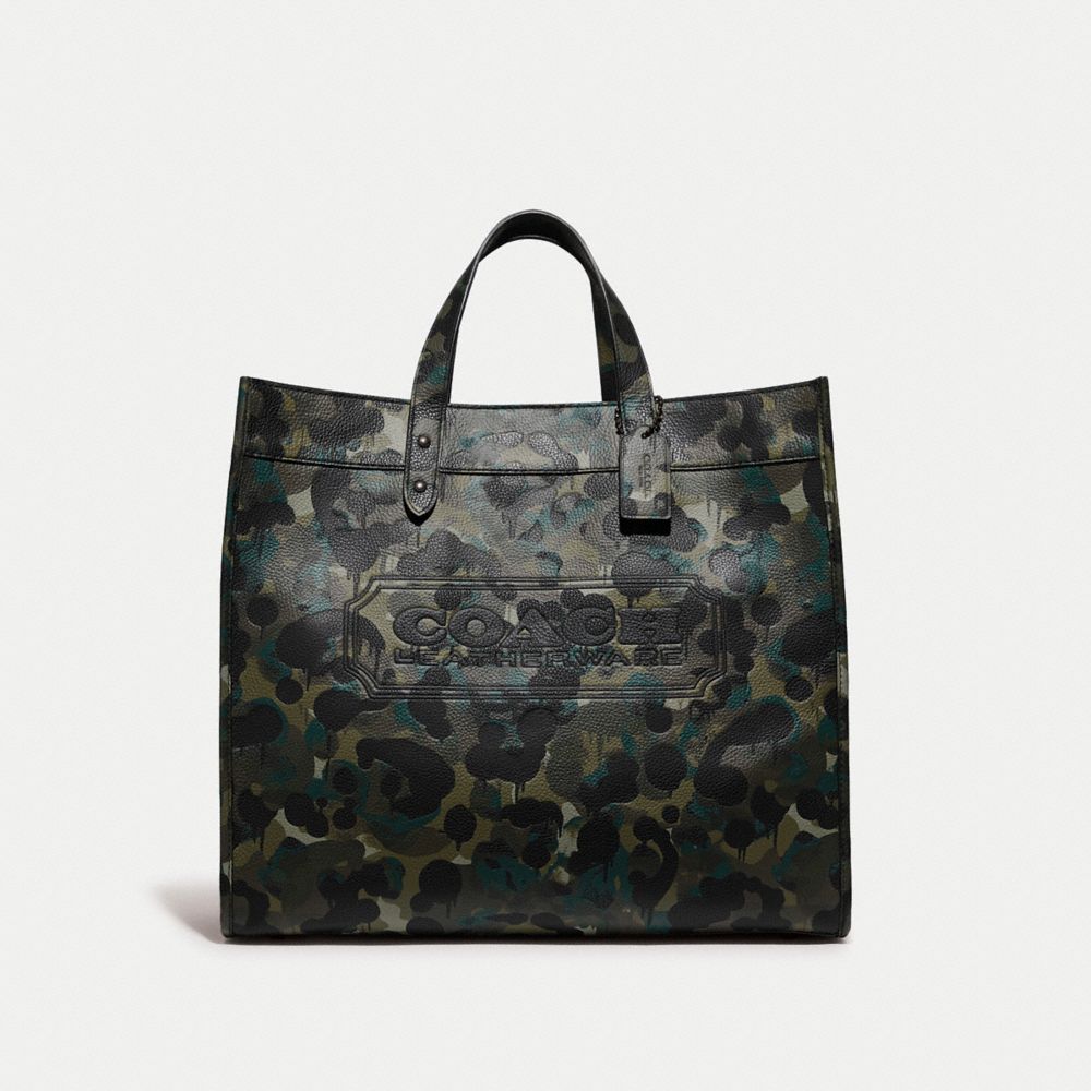 COACH Field Tote Bag 40 With Camo Print