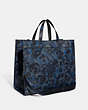 COACH®,FIELD TOTE 40 WITH CAMO PRINT,Pebble Leather,X-Large,Blue/Midnight Navy,Angle View
