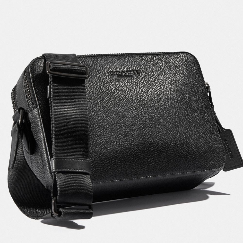 Casual Fashion Black Crossbody Bag, Versatile Solid Color Outdoor