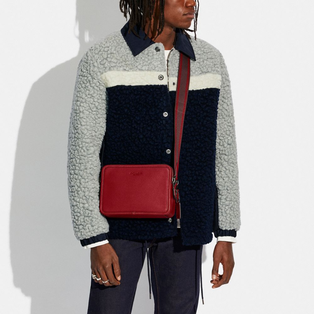 COACH®,Charter Crossbody Bag 24,Calfskin Leather,Lining Polyester,Leather,Crossbody,Engraved Detail,Pendant,Adjustable,Casual,,Detail View
