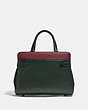 COACH®,TATE CARRYALL 29 IN COLORBLOCK,Smooth Leather,Medium,Brass/Amazon Green Multi,Back View