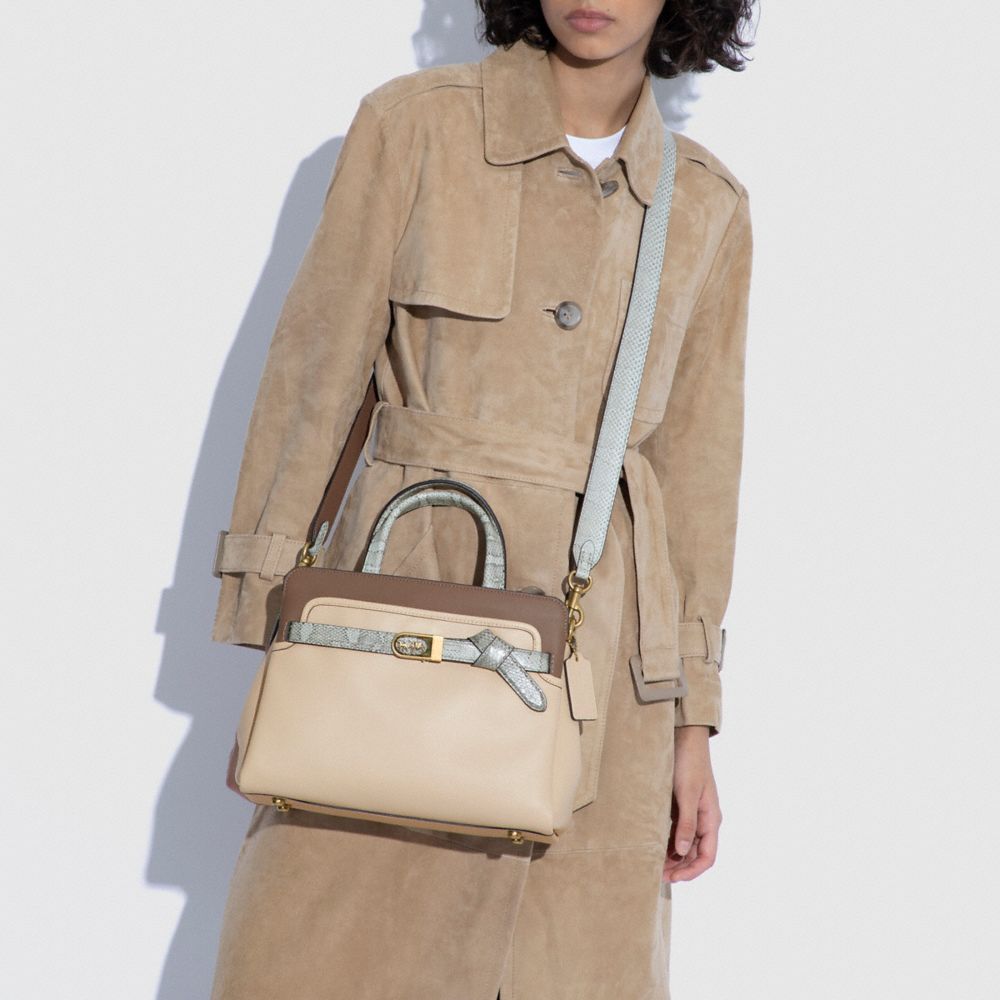 COACH®,Tate Carryall 29 In Colorblock With Snakeskin Detail,,Detail View