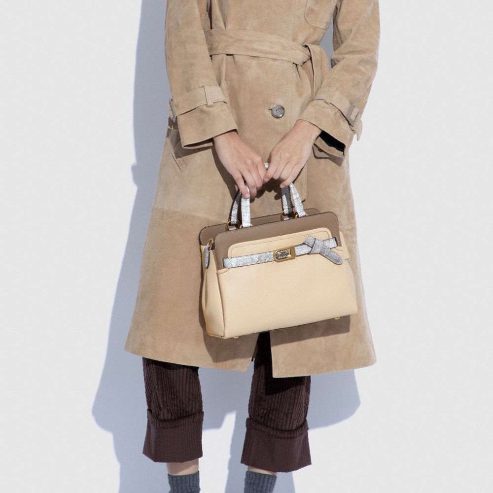 COACH®,Tate Carryall 29 In Colorblock With Snakeskin Detail,,Detail View