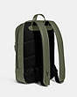 COACH®,GOTHAM BACKPACK,Pebbled Leather,X-Large,Army Green,Angle View