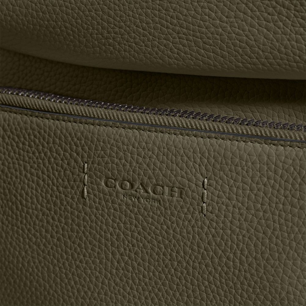 COACH®,Gotham Backpack,Leather,Backpack,Embossed,Logo,,Closer View
