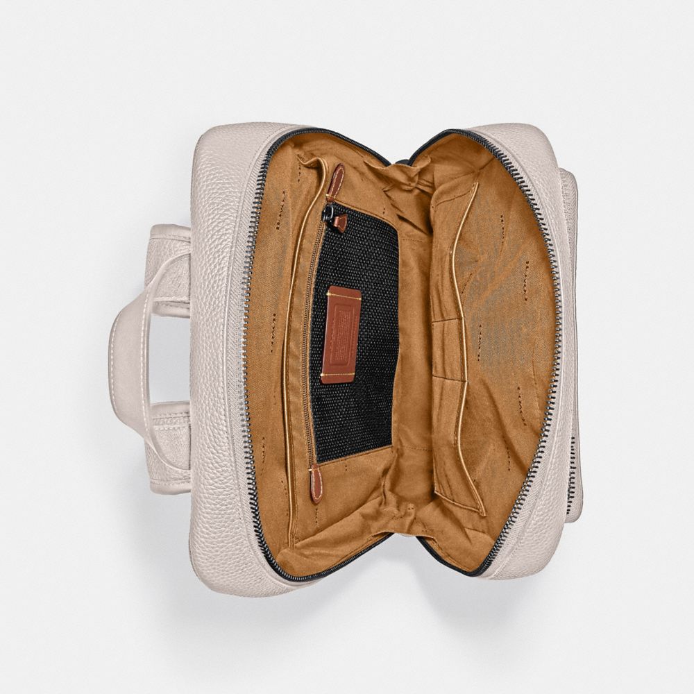 COACH®,Gotham Backpack,Leather,Backpack,Embossed,Logo,,Inside View,Top View