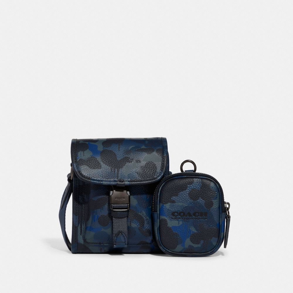 Coach Outlet Charter North/south Crossbody With Hybrid Pouch With Camo  Print in Blue for Men