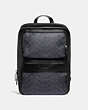 COACH®,GOTHAM BACKPACK IN SIGNATURE CANVAS,Signature Coated Canvas/Smooth Leather,X-Large,Black Copper/Charcoal/Black,Front View