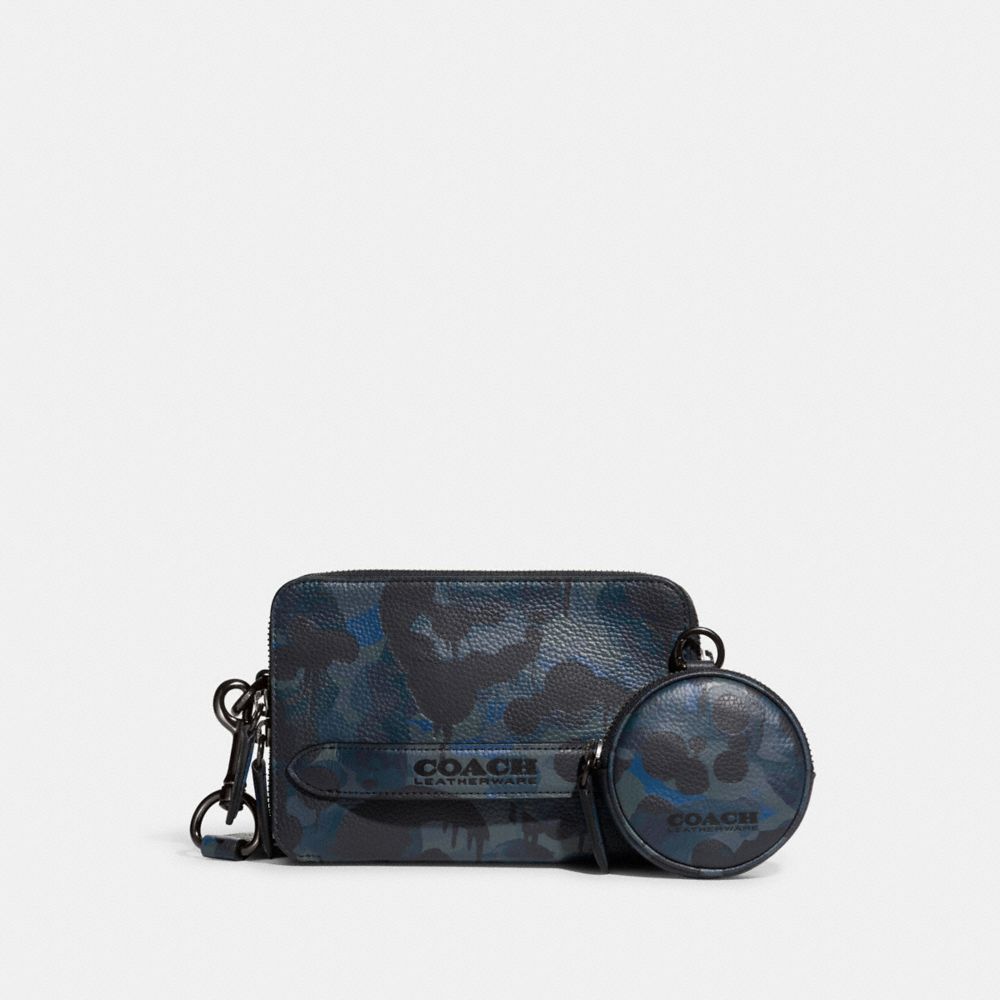 COACH CHARTER CROSSBODY WITH HYBRID POUCH WITH CAMO PRINT –