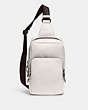 COACH®,GOTHAM PACK,Pebble Leather/Smooth Leather,Medium,Chalk,Front View