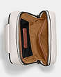 COACH®,GOTHAM PACK,Pebble Leather/Smooth Leather,Medium,Chalk,Inside View,Top View
