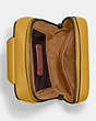 COACH®,GOTHAM PACK,Pebble Leather/Smooth Leather,Medium,Yellow Gold,Inside View,Top View