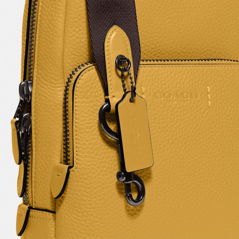 COACH®,Gotham Pack,Calfskin Leather,Leather,Slingback,Embossed,Logo,Casual,,Closer View