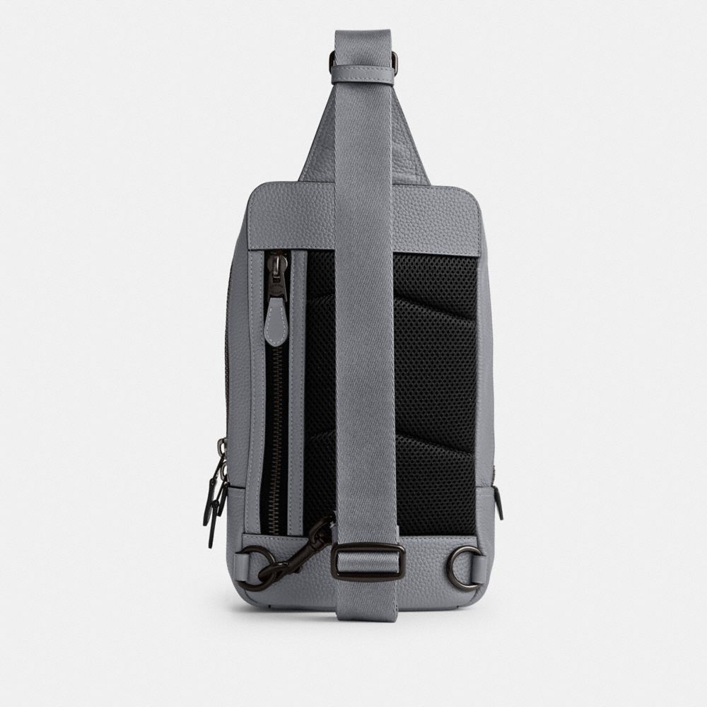 COACH®,ゴッサム パック,メッセンジャー&ボディバッグ,ｸﾞﾚｰ ﾌﾞﾙｰ