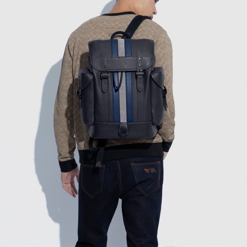 hitch backpack with varsity stripe