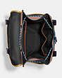 COACH®,LEAGUE FLAP BACKPACK IN COLORBLOCK,Refined Calf Leather,X-Large,New Blush Multi,Inside View,Top View