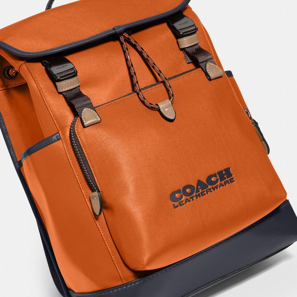 COACH®,League Flap Backpack In Colorblock,,Closer View