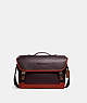 COACH®,LEAGUE BIKE BAG,Medium,Black Copper/Oxblood,Front View