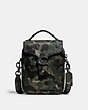 COACH®,TABBY CROSSBODY WITH CAMO PRINT,Pebble Leather,Small,Matte Black/Green/Blue,Front View