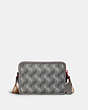 COACH®,CHARTER CROSSBODY BAG 24 WITH HORSE AND CARRIAGE PRINT,Coated Canvas/Pebble Leather,Medium,Grey,Front View