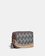 COACH®,CHARTER CROSSBODY BAG 24 WITH HORSE AND CARRIAGE PRINT,Coated Canvas/Pebble Leather,Medium,Grey,Angle View