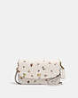 COACH®,HAYDEN CROSSBODY WITH PAINT DAB FLORAL PRINT,Pebble Leather/Smooth Leather,Mini,Brass/Chalk Multi,Front View
