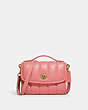 COACH®,KIP TURNLOCK CROSSBODY WITH QUILTING,Smooth Leather,Mini,Brass/Candy Pink,Front View