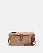 COACH®,NOA POP-UP MESSENGER IN SIGNATURE CANVAS,Signature Coated Canvas/Smooth Leather,Mini,Brass/Tan/Rust,Front View