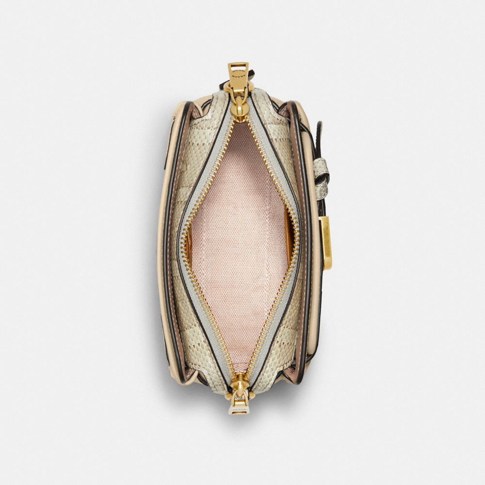 COACH®,Tate 18 Crossbody With Snakeskin Detail,,Inside View,Top View