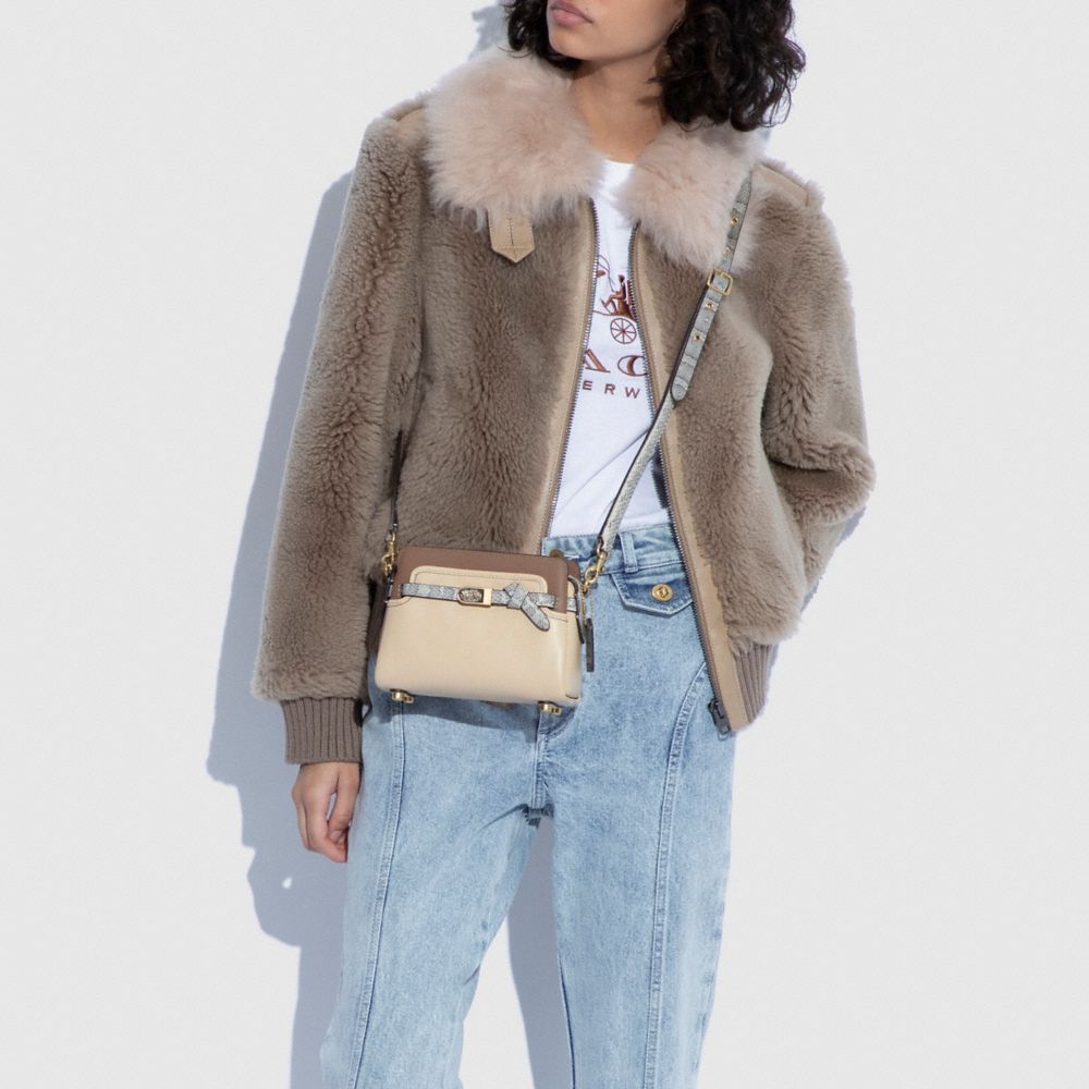 COACH®,Tate 18 Crossbody With Snakeskin Detail,,Detail View