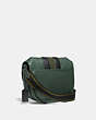 COACH®,HITCH CROSSBODY WITH VARSITY STRIPE,Pebble Leather/Smooth Leather/Suede,Medium,Black Copper/Amazon Multi,Angle View