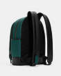 COACH®,THOMPSON BACKPACK,Pebbled Leather,Large,Gunmetal/Forest,Angle View
