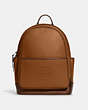 COACH®,THOMPSON BACKPACK,Pebbled Leather,Large,Gunmetal/Penny Multi,Front View