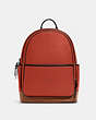 COACH®,THOMPSON BACKPACK,Pebbled Leather,Large,Gunmetal/Terracota Saddle Multi,Front View
