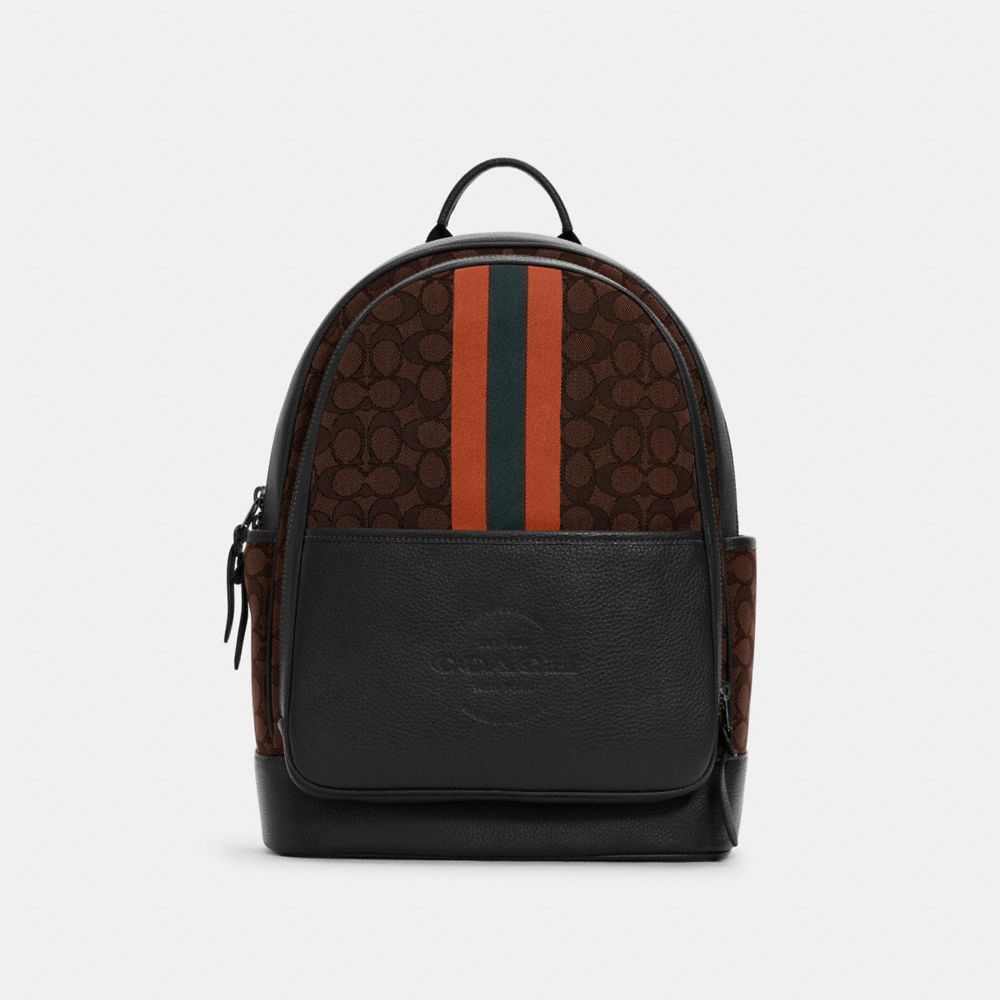 COACH® Outlet  Thompson Backpack In Signature Jacquard With Varsity Stripe