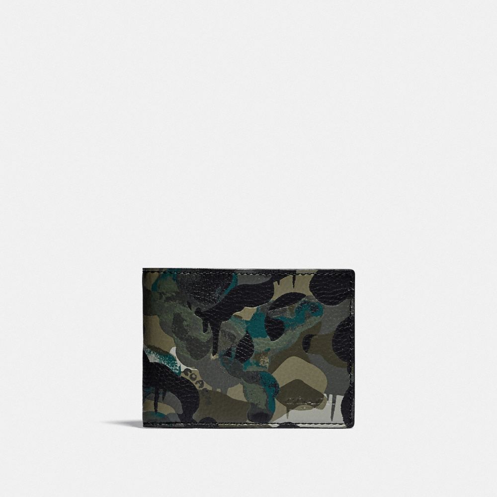 COACH®  Slim Billfold Wallet With Camo Print