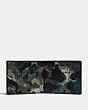 COACH®,SLIM BILLFOLD WALLET WITH CAMO PRINT,Pebble Leather,Mini,Camo,GREEN/BLUE,Inside View,Top View