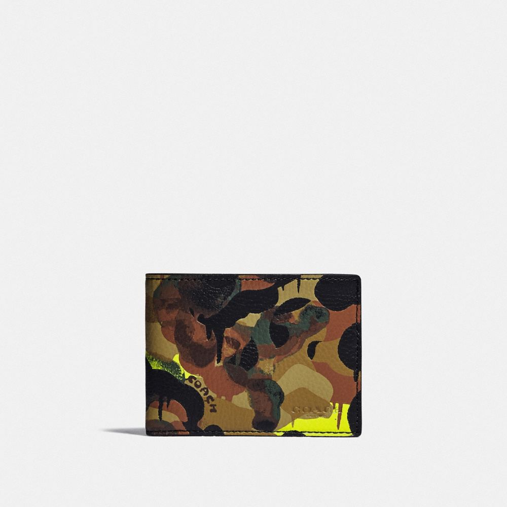 Slim Billfold Wallet With Camo Print