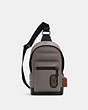 COACH®,WEST PACK WITH QUILTING,Medium,Gunmetal/Heather Grey Multi,Front View