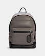 COACH®,WEST BACKPACK WITH QUILTING,X-Large,Gunmetal/Heather Grey Multi,Front View
