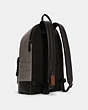 COACH®,WEST BACKPACK WITH QUILTING,X-Large,Gunmetal/Heather Grey Multi,Angle View