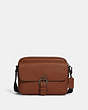 COACH®,HUDSON CROSSBODY,PITONE LUCIDO,Bronze Industriel/Selle,Front View