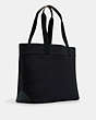 COACH®,TOTE 38 WITH ART SCHOOL GRAPHIC,Leather,X-Large,Gunmetal/Midnight Multi,Angle View